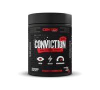 Conteh Sports Conviction Elite Pre Workout Powder High Stim, High Caffeine, Citrullinne, Beta Alanine, Boosts Energy, Increases Focus & Performance, 25 Servings (375g Strawberry Laces)