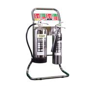 Contempo Tubular Fire Extinguisher Stand (Double) - FireShield (Stainless Steel)