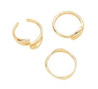 Contemporary 3 Pieces Textured Rings Collection Sophisticated Fashion Jewelry Accessory For Every Occasion Outfits Fashion Rings