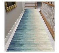 Contemporary 40x100CM Kitchen Mat Washable Non-Slip Runner Absent Modern ometric Design Ideal for Living Room & Bedroom Blue Slish Home Decor