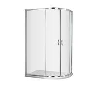 5mm Glass Offset Quadrant Shower Enclosure 1200 x 900mm Chrome Balterley Silver One Size