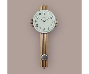 Contemporary 75Cm Wood Cross Design Wall Clock With Pendulum