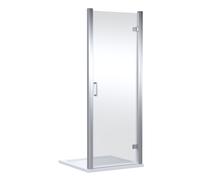 Contemporary 8mm Glass Reversible Hinged Shower Door, 900mm, Chrome