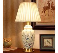 Contemporary American Ceramics Table Lamp for Living Room, Bedroom, Study & Desk - Stylish Villa Hotel Lighting, Creative Bedside Light Fixture (J)