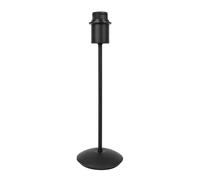 Happy Homewares Contemporary and Sleek Matt Black Metal Table Lamp with Curved Base and Inline Switch Button | 1 x E27 60w Maximum | 35cm High