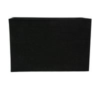 Contemporary and Stylish Jet Black Linen Fabric Rectangular Lamp Shade for Wall Ceiling or Table - 29cm Length 60w Maximum Suitable for the Home or Commercial Usage by Happy Homewares