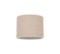Contemporary and Stylish Natural Linen 8" Drum Lamp Shade in Oatmeal | 40watt Maximum | 15cm x 20cm by Happy Homewares