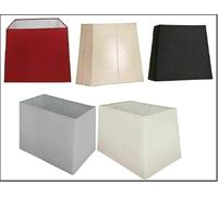 Contemporary and Stylish Silky Textured Fabric Rectangular Pyramid Drum Lamp Shade for Table & Floor Lamps (21 Inch, Cream)