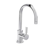 Contemporary Arch Round Tall Lever Mono Basin Mixer Tap (Waste Included) - Chrome - Balterley