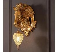 Contemporary Art Horse Wall Lamp Personalized Creative Living Room Bedroom Study Villa Children's Room Hotel Aisle Decoration LED Light (Style 21)