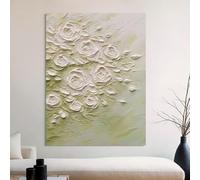 Contemporary Art Images Rose Flower 100% Hand Painted Oil Painting On Canvas Original Frameless Texture Artwork Aesthetic Art Wall Decor For Living Room 50X70Cm(20X28Inch)