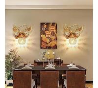Contemporary Art Swan Wall Lamp Personalized Creative Living Room Bedroom Study Villa Children's Room Hotel Aisle Decoration LED Light (Style 25 One Set of 2pcs)