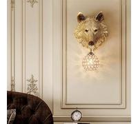 Contemporary Art Wall Lamps LED Personalized and Creative Living Room Bedroom Villa Hotel Study Children's Room BedHead Decoration Light (Style F)