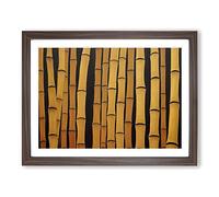 Contemporary Bamboo Forest Framed Wall Art Print A2 Walnut