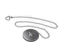 Contemporary Bathroom Bath Plug and Ball Chain, 17mm x 42mm, Chrome, Balterley