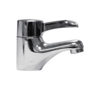 Contemporary Bathroom Mono Basin Tap - Round Lever, 110 x 52mm, Chrome