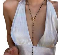 Contemporary Black Glasses Bead Necklace With Colorful Highlight Designs For The Modern Woman's Wardrobes Supplies Stylish Office Wear Jewelry