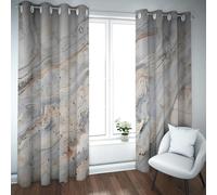 Contemporary Blackout Curtains for Bedroom Flowing Mud River Abstract Texture Thermal Insulated Window Drapes Room Decor Extra Wide W54xL90in 2 Panels