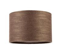 Contemporary Bobbled and Textured Linen Fabric Lamp Shade in Chocolate Brown | 30cm x 20cm | for Ceiling Pendant or Lamp Base by Happy Homewares