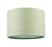 Contemporary Bobbled and Textured Linen Fabric Lamp Shade in Emerald Mint Green | 30cm x 20cm | for Ceiling Pendant or Lamp Base by Happy Homewares
