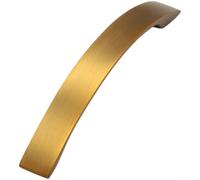 Contemporary Bow Shaped Cabinet Handles Sturdy Aluminum Alloy Drawer Pulls For Tv Cupboards Wardrobes Brushed Metal Finish 15.6cm Size(bright chrome 156mm)