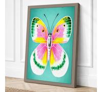 Contemporary Butterfly Modern Canvas Wall Art Print 18x12 Inch (46 x 30 cm)