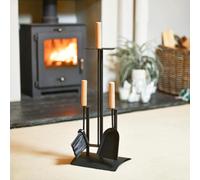 Contemporary 'Bywell' Fireplace Accessories Companion Set - Fireside Tools with Poker, Tongs, Brush - Elegant and Functional Fireside Companion Set for Home Decor