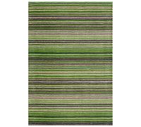 Contemporary Carter Striped Geometric Pattern Soft Wool Area Rugs, Green - 80 x 150cm