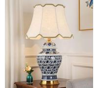 Contemporary Ceramic Table Lamp LED American Village Living Room Bedroom Study Villa Hotel Retro Creativity Bedside Desk Lamp (Style 26)