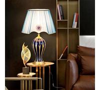 Contemporary Ceramics Table Lamp Luxurious Living Room Bedroom Bedside Desk Light Hotel Engineering Decorative Lights (B)