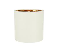 Contemporary Cream Cotton 10" Table/Pendant Lamp Shade with Shiny Copper Inner, Cream