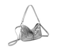 Contemporary Crossbody Bag PU Leather Shoulder Bags with Adjustable Strap for Women Trendy Accessories Crossbody Purse Search, silver, Eine Größe