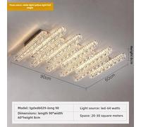 Contemporary Crystal Ceiling LightMinimalist Italian Design for Living Room Bedroom & Dining RoomRectangle 90x60cmElegant Lighting Fixture