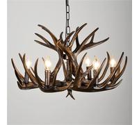 Contemporary Deer Horn nt Light Creative LED Chlier for Ceiling Decor Ideal for Living Room & Dining Room - 6 Lights