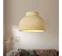Contemporary Dome Pendant Light Scandinavian Style Grain Pendant Lamp Macaroon Yellow Hanging Light for Kitchen Island Dining Room - 12" Bowl Shade Ceiling Mount