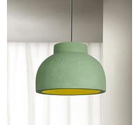 Contemporary Dome Pendant Light Scandinavian Style Grain Pendant Lamp Macaroon Yellow Hanging Light for Kitchen Island Dining Room - 12" Bowl Shade Ceiling Mount
