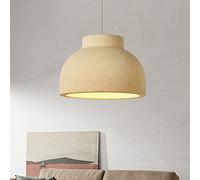 Contemporary Dome Pendant Light Scandinavian Style Grain Pendant Lamp Macaroon Yellow Hanging Light for Kitchen Island Dining Room - 12" Bowl Shade Ceiling Mount