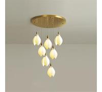 Contemporary Duplex Building Pendant Lamp with LED Lighting and Rotating Design for Living Room, Restaurant, Bedroom, Villa, Hotel, and Staircase Chandelier Applications