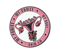 Contemporary Female Reproductive Art Brooch Shining Alloy Pin Trendy Uterus Badge Accessory for Special Occasions Women Empowerment Jewelry