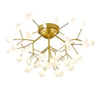 Contemporary Firework Chandelier Long Branch Pendant Lighting LED Light Acrylic Lampshade Ceiling Light Fixture for Living Room Bedroom Restaurant-White 27 Lights It's so Kind of You (White 45 L