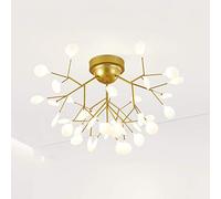 Contemporary Firework Chandelier Long Branch Pendant Lighting LED Light Acrylic Lampshade Ceiling Light Fixture for Living Room Bedroom Restaurant-White 27 Lights It's so Kind of You