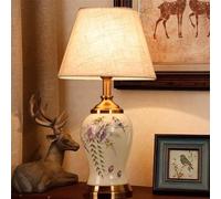 Contemporary Floral & Bird Ceramic Table Lamp for Living Room, Bedroom, Study, Villa, Hotel - Elegant Bedside Desk Lighting (Style 19)