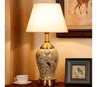 Contemporary Floral & Bird Ceramic Table Lamp - Stylish Living Room, Bedroom, Study, Villa, Hotel Bedside Desk Light (Style 19) - Elegant Home Decor Accent