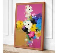 Contemporary Floral Canvas Wall Art Print 24x16 Inch (61 x 41 cm)