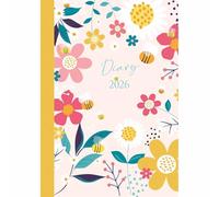Contemporary Flowers A6 Diary 2026, General Diaries, Week To View, Gift