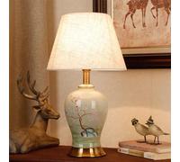 Contemporary Flowers and Birds Ceramics Table Lamp The American Village Living Room Bedroom Study Villa Hotel Bedside Desk Lamp (Style 4)
