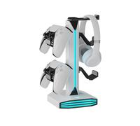 Contemporary Gaming Headphone Base Including 2 USB Associations and Slip Bottom for Firm Controller Positioning Overcurrent Security Device