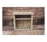 Contemporary Garden Log Store 131cm wide x 65cm deep by Churnet Valley - LS4X4KS