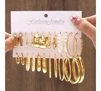 Contemporary Geometric C Shape Ear Pendants, Stylish Metal Blocks for the Fashion Savvy Woman (01)