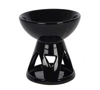 Contemporary Geometric Style Deep Bowl Ceramic Oil Burner (Black)